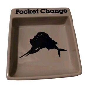 Potpourri Press Pocket Change Tray Sailfish Made in Japan‎ Coastal Decor
